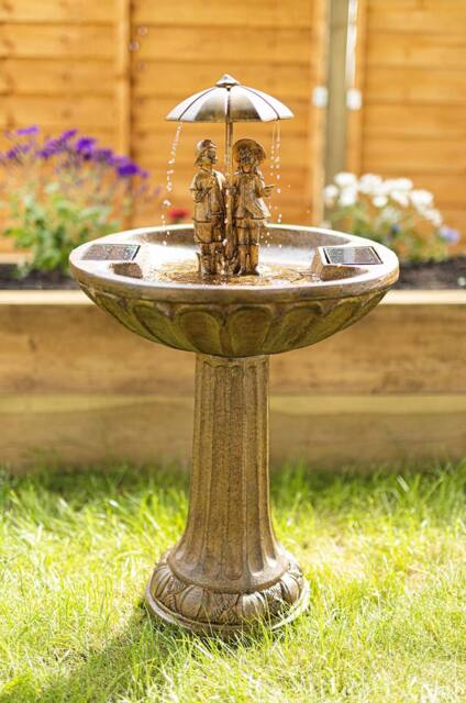 Marco Paul 82cm Bronze Resin Boy & Solar Powered Water Fountain - image 1