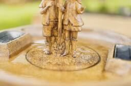 Marco Paul 82cm Bronze Resin Boy & Solar Powered Water Fountain - thumbnail 8