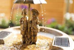 Marco Paul 82cm Bronze Resin Boy & Solar Powered Water Fountain - thumbnail 5