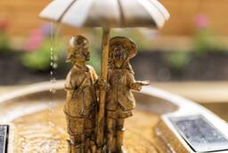 Marco Paul 82cm Bronze Resin Boy & Solar Powered Water Fountain - thumbnail 3