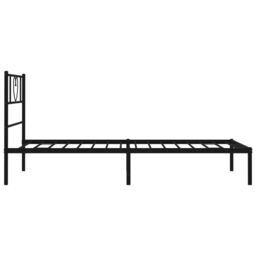 Berkfield Home Metal Bed Frame with Headboard Black 100x200 cm - thumbnail 6