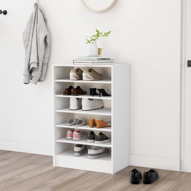 Berkfield Home Shoe Cabinet White 60x35x92 cm Engineered Wood - Size: 60 x 35 x 92 cm