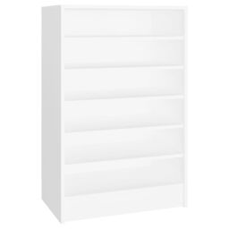 Berkfield Home Shoe Cabinet White 60x35x92 cm Engineered Wood - Size: 60 x 35 x 92 cm - thumbnail 2