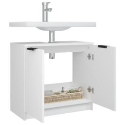 Berkfield Home Bathroom Cabinet White 64.5x33.5x59 cm Engineered Wood - thumbnail 6
