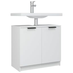 Berkfield Home Bathroom Cabinet White 64.5x33.5x59 cm Engineered Wood - thumbnail 5