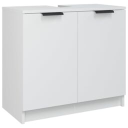 Berkfield Home Bathroom Cabinet White 64.5x33.5x59 cm Engineered Wood - thumbnail 2