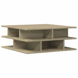 Berkfield Home Decorative Coffee Table Sonoma Oak 70x70x29 cm Engineered Wood in Light Tan - Size: 70 x 70 x 29 cm - thumbnail 7
