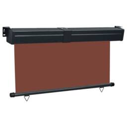 Berkfield Home Stylish Balcony Side Awning 140x250 cm Brown - thumbnail 1