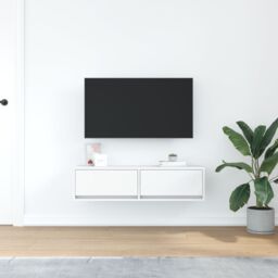 Berkfield Home TV Cabinet White 100x31x25, 5 cm Engineered Wood - thumbnail 4
