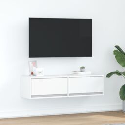 Berkfield Home TV Cabinet White 100x31x25, 5 cm Engineered Wood - thumbnail 1