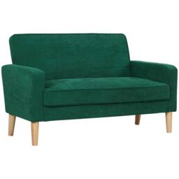 STILVORA 2-Seater Sofa with Velvet Upholstery in Green - thumbnail 5