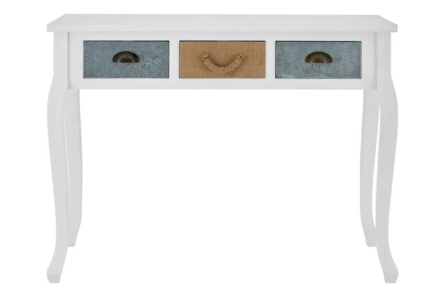 Orsina Aesthetic Console Table, Sturdy & Durable Hallway Table, Aesthetic Style Console Table with a Drawer in White - image 1