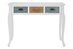 Orsina Aesthetic Console Table, Sturdy & Durable Hallway Table, Aesthetic Style Console Table with a Drawer in White - thumbnail 1