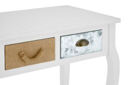 Orsina Aesthetic Console Table, Sturdy & Durable Hallway Table, Aesthetic Style Console Table with a Drawer in White - thumbnail 6