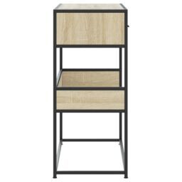 Berkfield Home Console Table Sonoma Oak 90x35x80 cm Engineered Wood in Brown - Size: 90 x 35 x 80 cm - thumbnail 5
