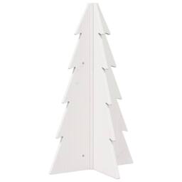 Berkfield Home Wooden Christmas Tree for Decoration White 69.5 cm Solid Wood Pine - thumbnail 1