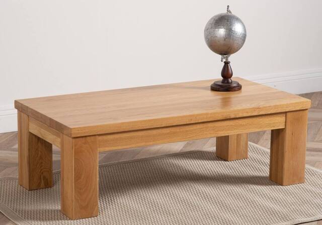 Thats Furniture Dakot Chunky Oak Large Coffee Table for Living Room in Light Oak - image 1