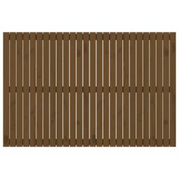 Berkfield Home Wall Headboard Honey Brown 166x3x110 cm Solid Wood Pine - Size: 166 x 3 x 110 cm - thumbnail 4