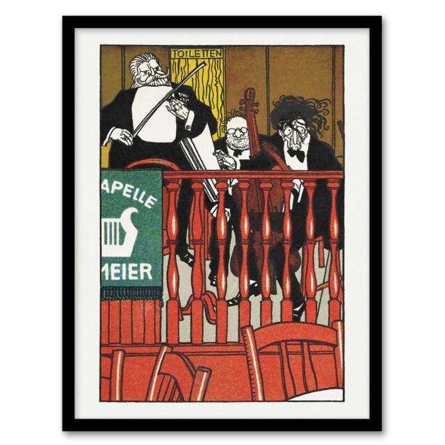 Artery8 Moriz Jung Salon Orchestra Meier Musicians Caricature Framed Art Print - Size: A3 - image 1
