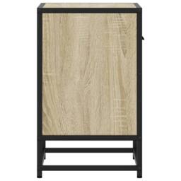 Berkfield Home Bedside Cabinet Sonoma Oak 40x31x50 cm Engineered Wood in Light Tan - Size: 40 x 31 x 50 cm - thumbnail 6