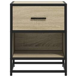 Berkfield Home Bedside Cabinet Sonoma Oak 40x31x50 cm Engineered Wood in Light Tan - Size: 40 x 31 x 50 cm - thumbnail 5