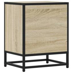 Berkfield Home Bedside Cabinet Sonoma Oak 40x31x50 cm Engineered Wood in Light Tan - Size: 40 x 31 x 50 cm - thumbnail 7