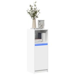 Berkfield Home Sideboard with LED White 38x34x100 cm Engineered Wood - Size: 38 x 34 x 100 cm - thumbnail 1