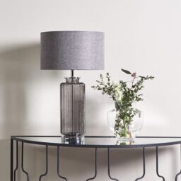 Brock Grey Smoked Glass Table Lamp - thumbnail 3