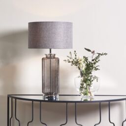 Brock Grey Glass Table Lamp