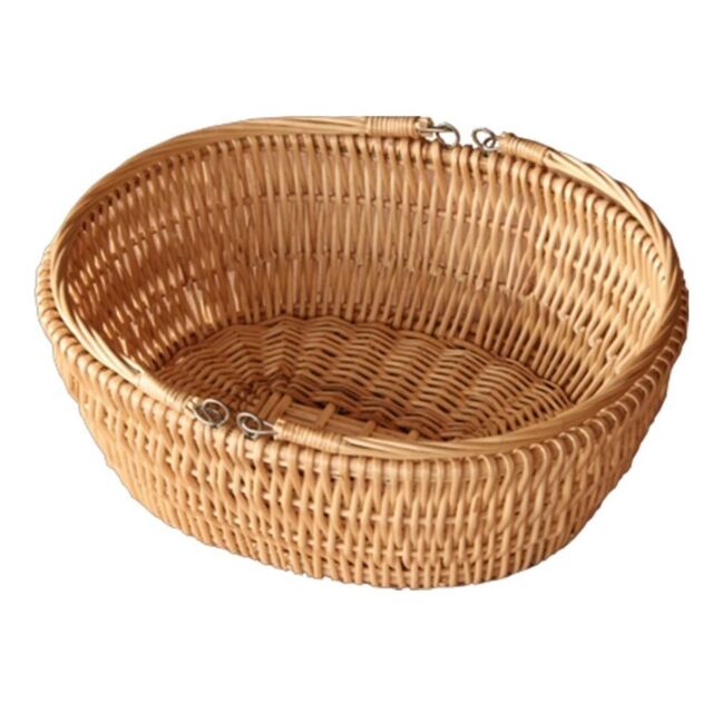 Red Hamper Wicker Oval Market Deep Shopping Basket in Brown - image 1