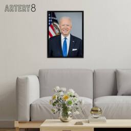 "Artery8 US President Joe Biden United States Framed Canvas Wall Art Print - Size: W18"" x H24""" - thumbnail 3