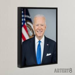 "Artery8 US President Joe Biden United States Framed Canvas Wall Art Print - Size: W18"" x H24""" - thumbnail 2