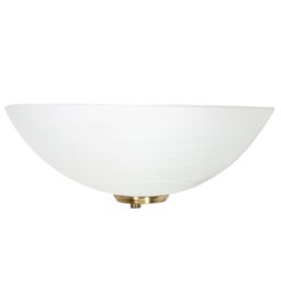 Happy Homewares Traditional Flush Wall Uplighter with Opal Swirl Glass Diffuser in Metallic Gold - thumbnail 6