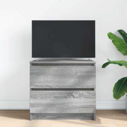 Berkfield Home TV Cabinet Grey Sonoma 60x35x54 cm Engineered Wood - Size: 60 x 35 x 54 cm - thumbnail 3