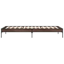 Berkfield Home Bed Frame without Mattress Brown Oak 100x200 cm - thumbnail 5