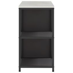 Berkfield Home Kitchen Storage Set with Shelf with Storage with Door Adjustable 2 pcs Black Cold-rolled steel - thumbnail 9