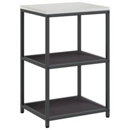 Berkfield Home Kitchen Storage Set with Shelf with Storage with Door Adjustable 2 pcs Black Cold-rolled steel - thumbnail 5