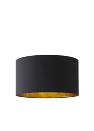 ValueLights Reni Black with Metallic Gold Inner Easy Fit Drum Ceiling Lamp Shade - Size: Large - thumbnail 7