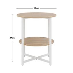 Kelvenix Small Coffee Side End Table natural - Size: 0.6m2 - thumbnail 2