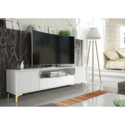 Creative Furniture Tide Crest TV Unit 200cm - White & Gold - thumbnail 2