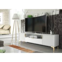 Creative Furniture Tide Crest TV Unit 200cm - White & Gold - thumbnail 9