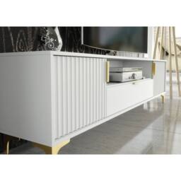 Creative Furniture Tide Crest TV Unit 200cm - White & Gold - thumbnail 3
