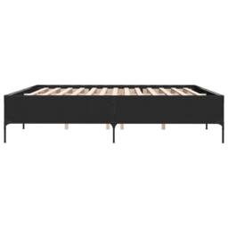 Berkfield Home Durable Bed Frame without Mattress Black 180x200 cm Super King - thumbnail 5