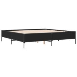 Berkfield Home Durable Bed Frame without Mattress Black 180x200 cm Super King - thumbnail 6