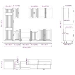 Berkfield Home 8 Piece Kitchen Cabinet Set Kalmar Old Wood Engineered Wood in Brown - thumbnail 8