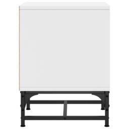 Berkfield Home Elegant Bedside Cabinet with Glass Door White 35x37x50 cm - Size: 35 x 37 x 50 cm - thumbnail 7