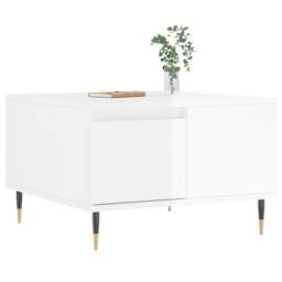 Berkfield Home Coffee Table High Gloss White 55x55x36.5 cm Engineered Wood - thumbnail 3
