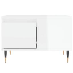 Berkfield Home Coffee Table High Gloss White 55x55x36.5 cm Engineered Wood - thumbnail 5
