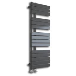 Bathroom Kingdom Wellington Anthracite Designer Flat Panel Heated Towel Rail 1292x500mm in Grey - thumbnail 1
