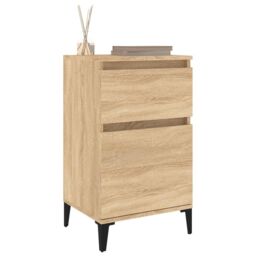 Berkfield Home Bedside Cabinets 2 pcs Sonoma Oak 40x35x70 cm in Brown - Size: 40 x 35 x 70 cm - thumbnail 4